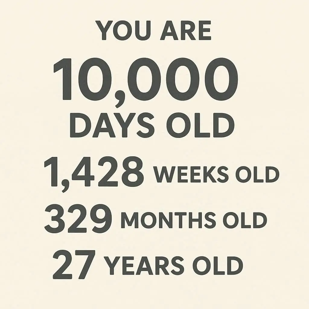 Knowing your age in years is simple, but many also ask, how many days old am I? or how many weeks/months old am I? An age calculator online can give these results instantly.